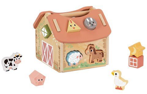 Деревянный сортер &laquo;Домик Ферма&raquo; от Tooky Toy TJ133N фото